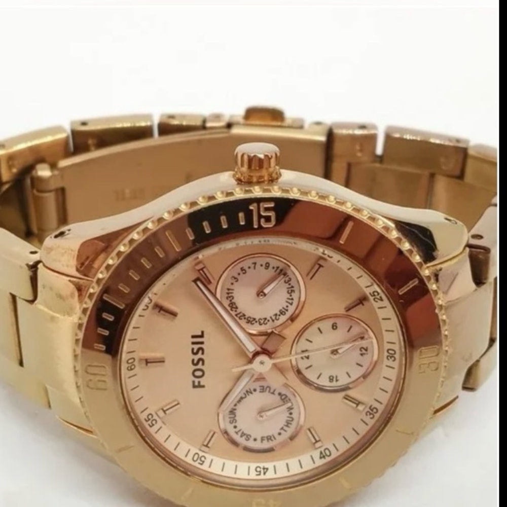 Fossil Stella Collection Women's Courier Rose Gold S/Steel Watch